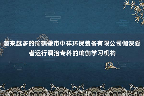 越来越多的瑜鹤壁市中祥环保装备有限公司伽深爱者运行调治专科的瑜伽学习机构